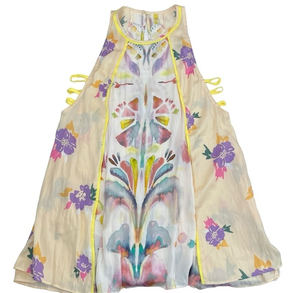 Free People Dream Free Watercolor Slip Tunic Mini Dress - Picture 7 of 16